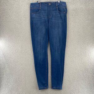 Liverpool Jeans Womens 14 Blue Skinny Dark Wash Denim Stretch Pull On Everyday
